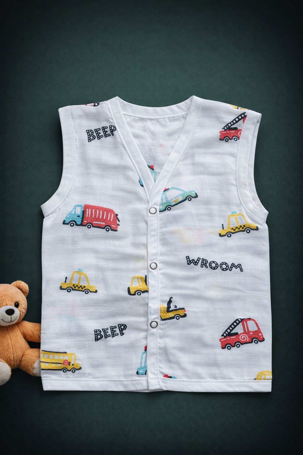 100% Cotton Muslin | Jabla Button combo offer (5 pieces) 0-3 Month - Image 6