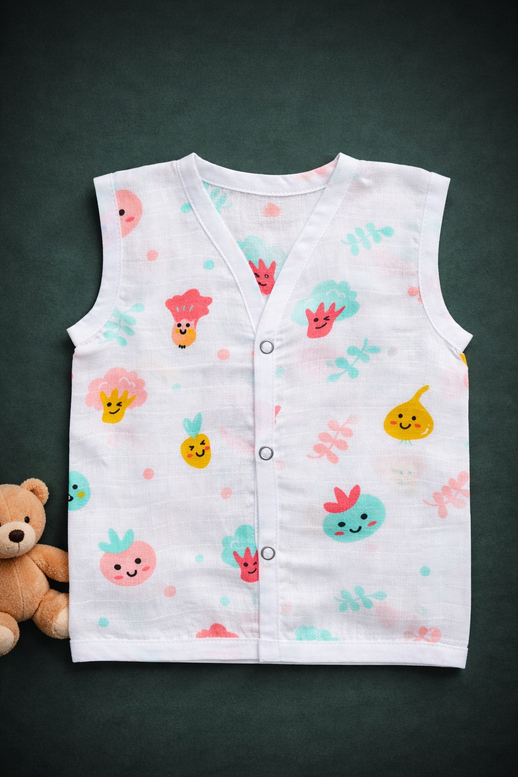 100% Cotton Muslin | Jabla Button combo offer (5 pieces) 0-3 Month - Image 4