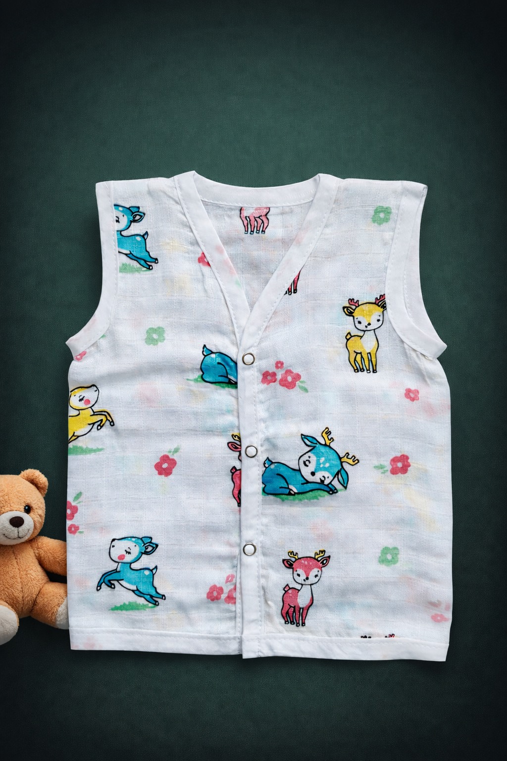 100% Cotton Muslin | Jabla Button combo offer (5 pieces) 0-3 Month - Image 2