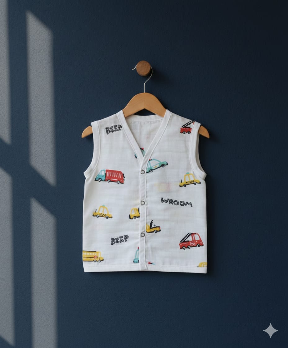 100% Cotton Muslin | Jabla Button colour Print - Image 2