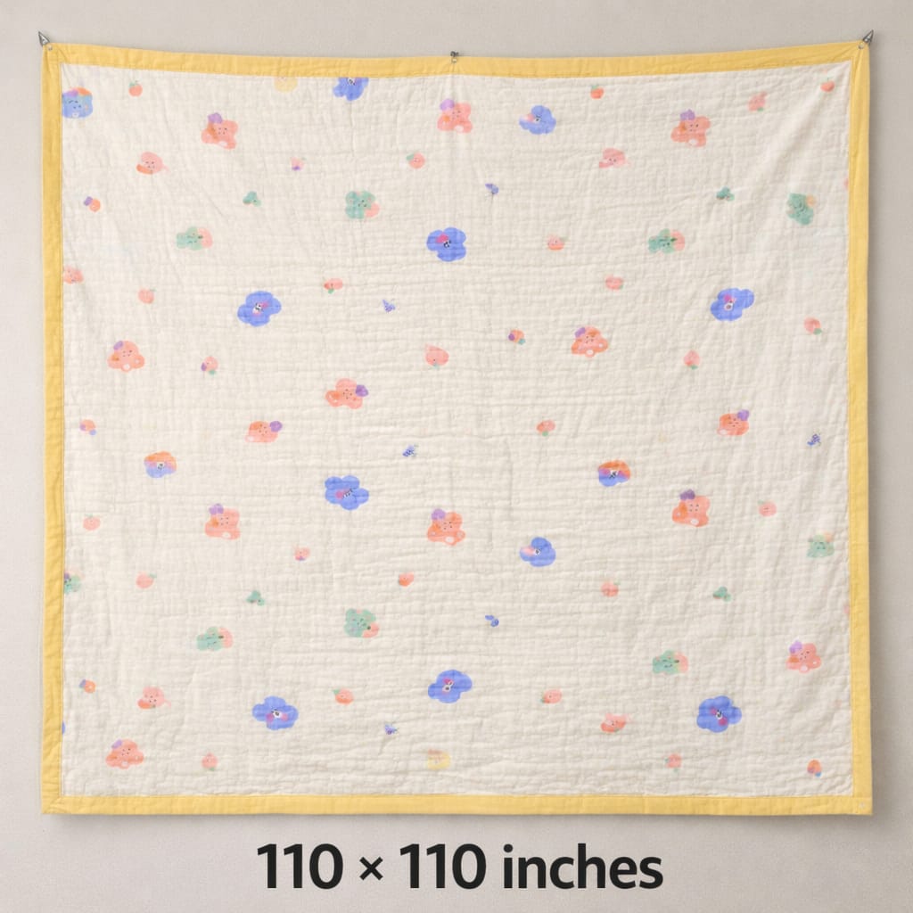 100% Cotton Muslin | 6-Layer Muslin Baby Blankets 2 Peices Combo - Image 2