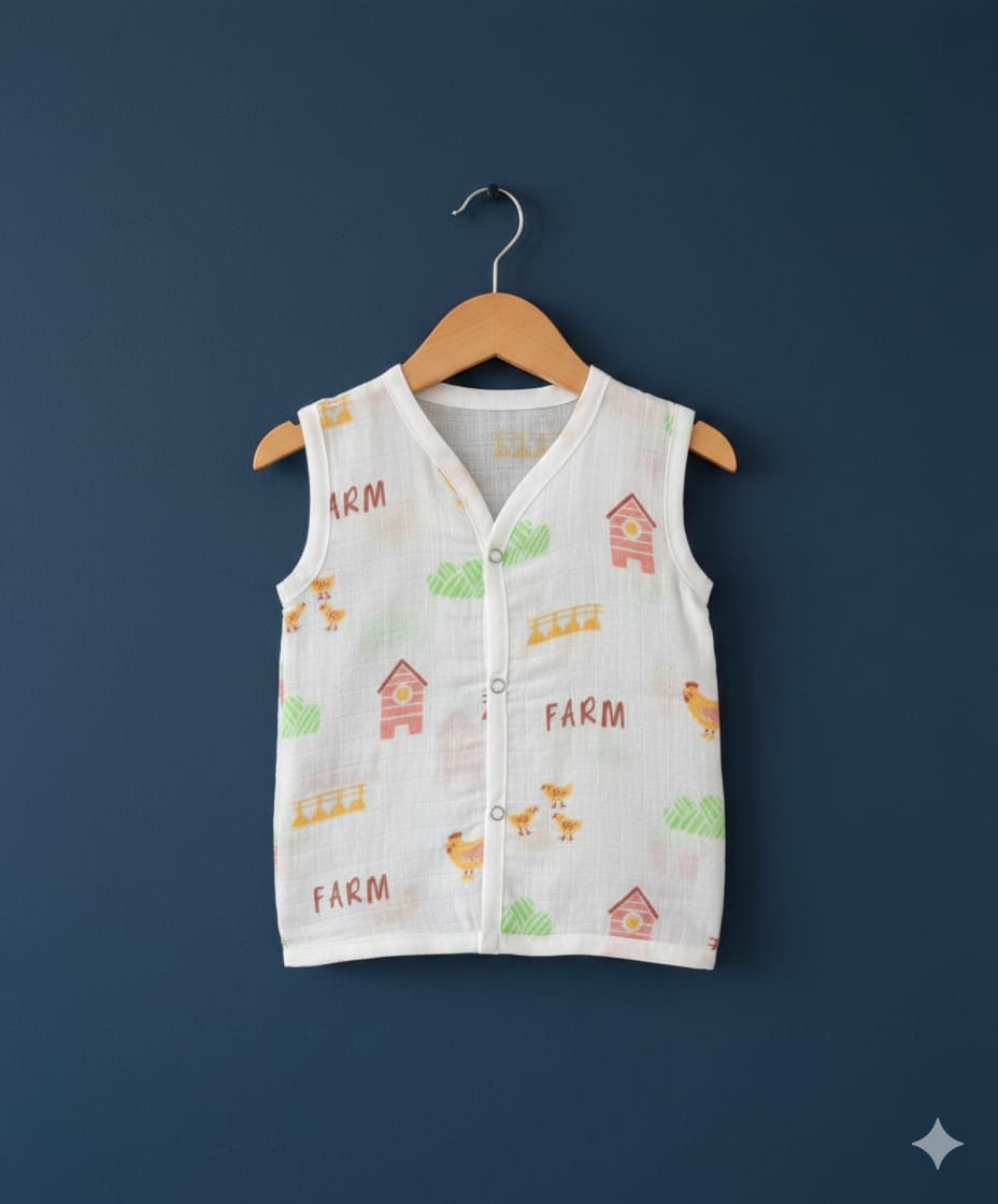 100% Cotton Muslin | Jabla Button combo offer (5 Pieces) 3-6 Month - Image 3