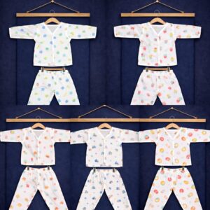 100% Cotton Muslin | Shirt and Pant Combo Offer (5 Peices) 6-12 Month