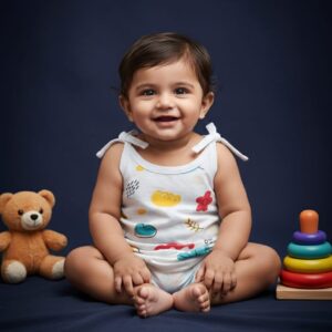 100% Cotton Muslin | Jabla Knot color print