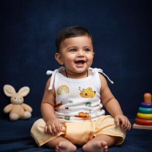 100% Cotton Muslin | Jabla Knot color print